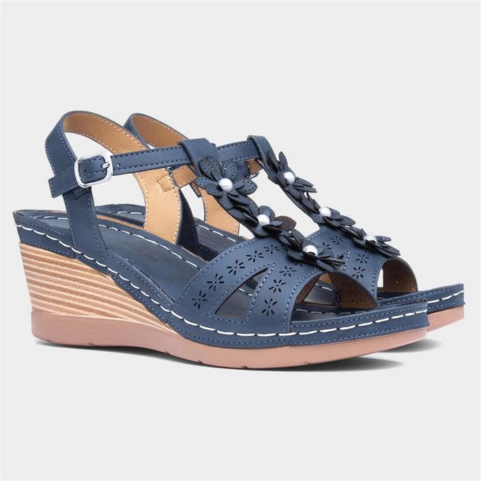 Lilley & Skinner Barbados Womens Navy Sandal 7 Lilley & Skinner Barbados Womens Navy Sandal - Image 5