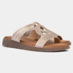 Lunar Chavez Womens Gold Diamante Sandal -UK Shoe Sales Store 190213 2 L06.20230516000208