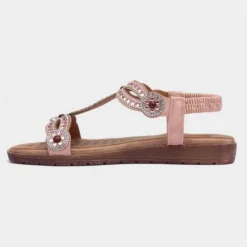 Lunar Arraso Womens Pink Nude Sandal -UK Shoe Sales Store 190218 2 L03.20230516000101