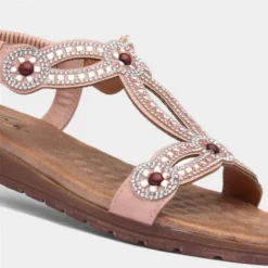 Lunar Arraso Womens Pink Nude Sandal -UK Shoe Sales Store 190218 2 L05.20230516000101