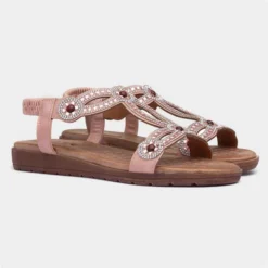Lunar Arraso Womens Pink Nude Sandal -UK Shoe Sales Store 190218 2 L06.20230516000101