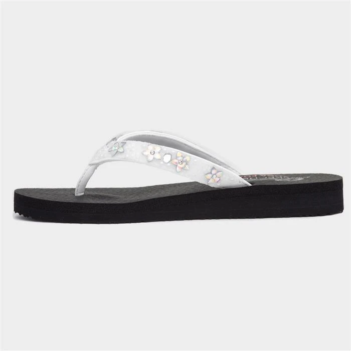 Skechers Meditation Daisy Dancing White Sandal 4 Skechers Meditation Daisy Dancing White Sandal - Image 2