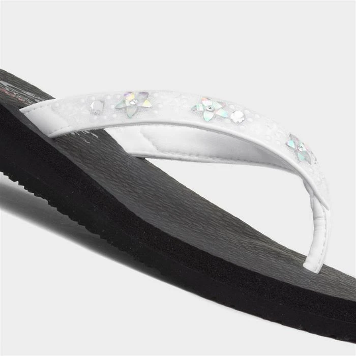 Skechers Meditation Daisy Dancing White Sandal 6 Skechers Meditation Daisy Dancing White Sandal - Image 4