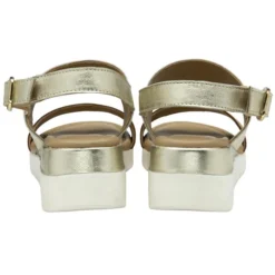 Lotus Madelyn Womens Tan And Gold Wedge Sandal -UK Shoe Sales Store 190258 3 L03.20230726000204