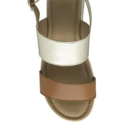 Lotus Madelyn Womens Tan And Gold Wedge Sandal -UK Shoe Sales Store 190258 3 L04.20230726000204