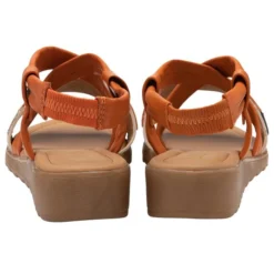 Lotus Evette Womens Orange Leather Strappy Sandal -UK Shoe Sales Store 190307 3 L03.20230726000356