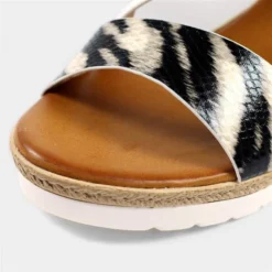 Lunar Roam Womens White Snake Print Sandal -UK Shoe Sales Store 191004 3 L04.20230201000502