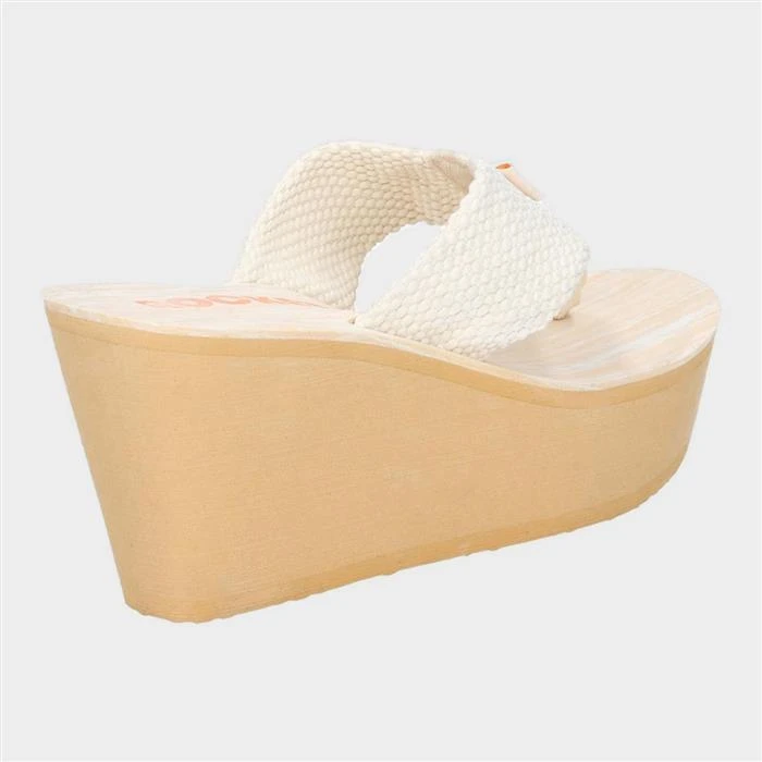 Rocket Dog Diver Womens Cream Wedged Sandal 4 Rocket Dog Diver Womens Cream Wedged Sandal - Image 2