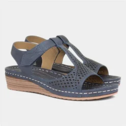 Lilley & Skinner Jamaica Womens Navy Sandal -UK Shoe Sales Store 191163 2 L06.20220316000122