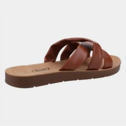 Divaz Zurich Womens Tan Slider Sandal 6 Divaz Zurich Womens Tan Slider Sandal -UK Shoe Sales Store 191172 3 L03.20230125000548
