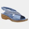 Fleet & Foster Judith Womens Blue Leather Sandal -UK Shoe Sales Store 191177 3 L02.20230125000548
