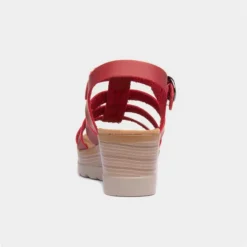 Lilley & Skinner Jakarta Womens Red Wedged Sandal 9 Lilley & Skinner Jakarta Womens Red Wedged Sandal -UK Shoe Sales Store 191254 2 L04.20230718000304