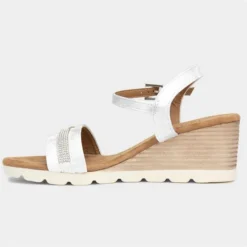 Lotus Panaro Womens Metallic Silver Sandal -UK Shoe Sales Store 191256 2 L03.20230523000206