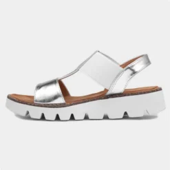 Heavenly Feet Ritz Womens White And Silver Sandal -UK Shoe Sales Store 191263 2 L03.20230529000021