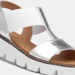 Heavenly Feet Ritz Womens White And Silver Sandal -UK Shoe Sales Store 191263 2 L05.20230529000120