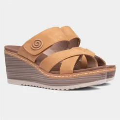 Heavenly Feet Sawyer Womens Tan Sandals -UK Shoe Sales Store 191264 2 L06.20230529000120