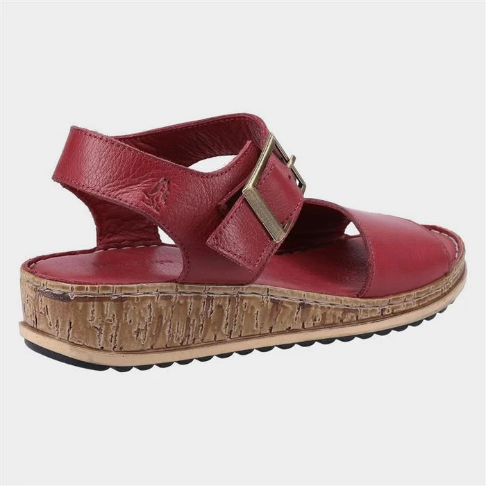 Hush Puppies Ellie Womens Red Leather Sandal 4 Hush Puppies Ellie Womens Red Leather Sandal - Image 2
