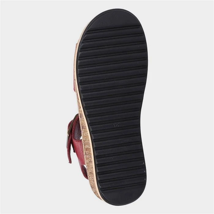 Hush Puppies Ellie Womens Red Leather Sandal 5 Hush Puppies Ellie Womens Red Leather Sandal - Image 3