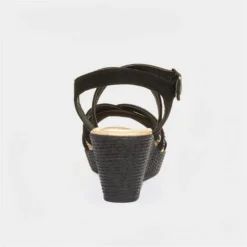 Lilley Womens Black Wedge Strappy Sandal -UK Shoe Sales Store 192015 2 L04.20230803000046