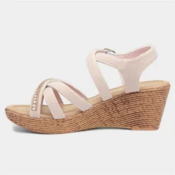 Lilley Womens Nude Diamante Wedge Sandal -UK Shoe Sales Store 192021 2 L03.20230125000556