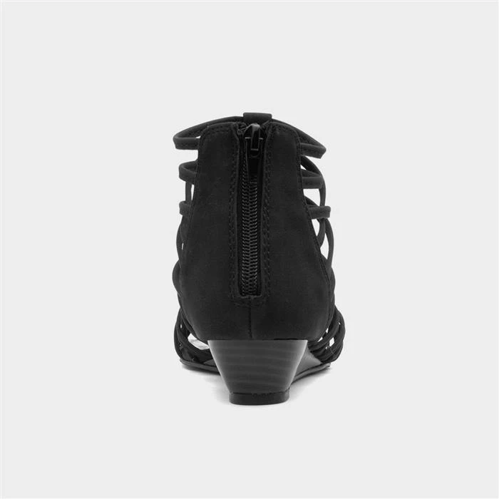Lilley Womens Black Strappy Sandal 5 Lilley Womens Black Strappy Sandal - Image 3