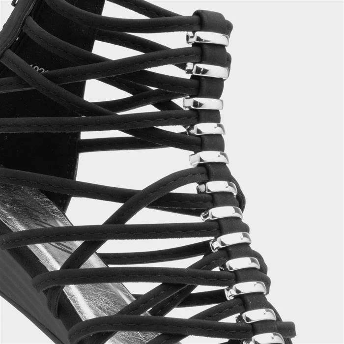 Lilley Womens Black Strappy Sandal 6 Lilley Womens Black Strappy Sandal - Image 4