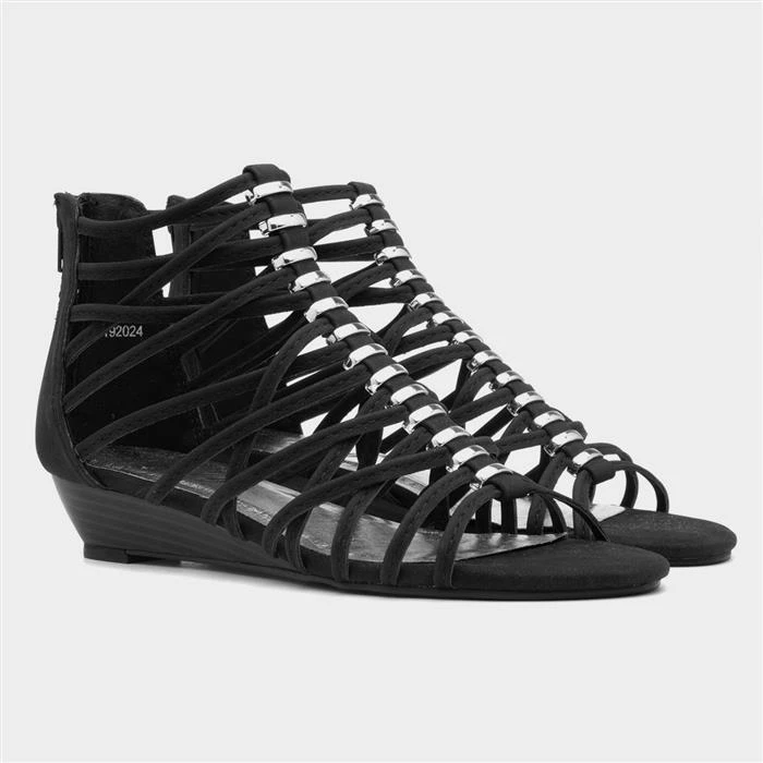 Lilley Womens Black Strappy Sandal 7 Lilley Womens Black Strappy Sandal - Image 5