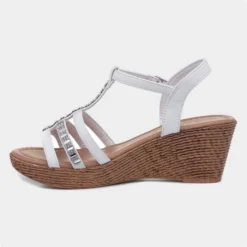 Lilley Womens Wedge Sandal In White -UK Shoe Sales Store 19221 2 L03.20230803000153