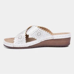 Lilley Womens White Slip On Wedge Comfort Sandal 8 Lilley Womens White Slip On Wedge Comfort Sandal -UK Shoe Sales Store 19629 2 L03.20230803000050