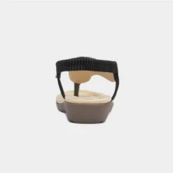 Lilley Womens Black Embellished Toe Post Sandal -UK Shoe Sales Store 19697 2 L04.20230818000133