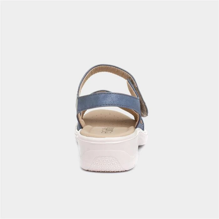 Softlites Womens Blue Flower Sandal 5 Softlites Womens Blue Flower Sandal - Image 3