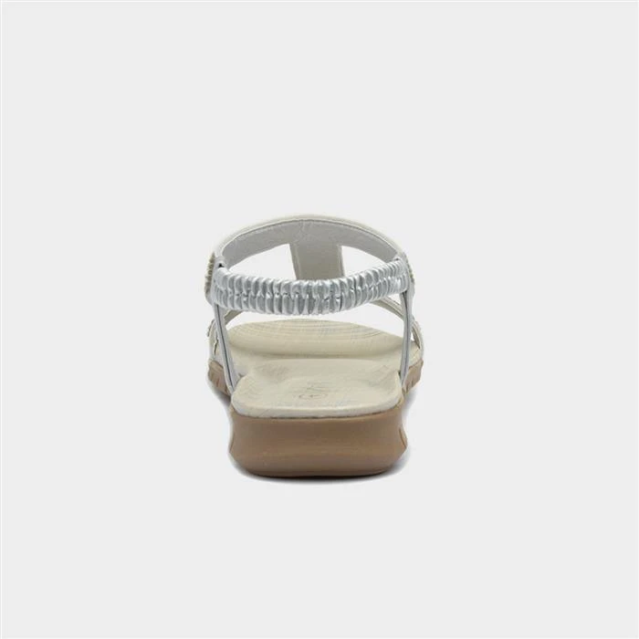 Lilley Womens Metallic Silver Jewelled Sandals 5 Lilley Womens Metallic Silver Jewelled Sandals - Image 3