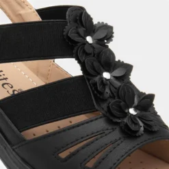 Softlites Womens Black Strappy Comfort Sandal 10 Softlites Womens Black Strappy Comfort Sandal -UK Shoe Sales Store 19774 2 L05.20230803000156