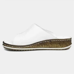 Lunar Harmony Womens White Leather Mule Sandal -UK Shoe Sales Store 199312 2 L03.20230421000103