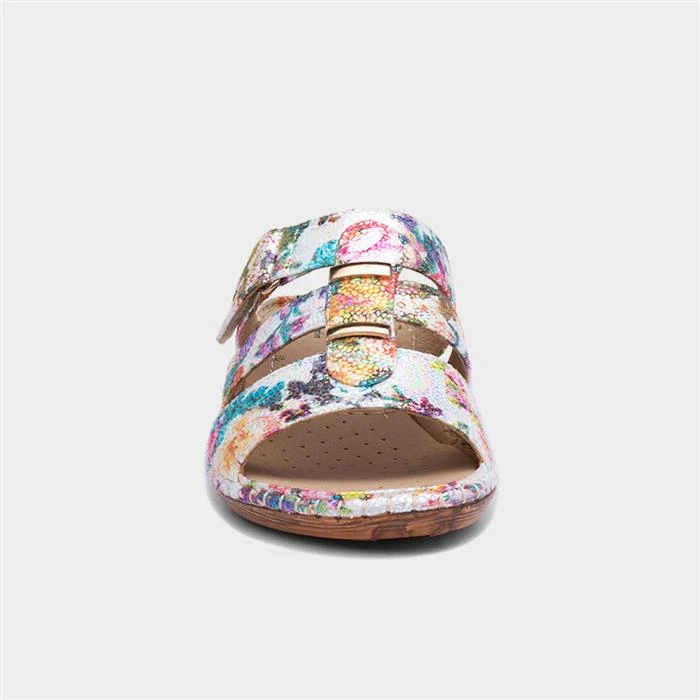Cushion Walk Claudia Womens White Floral Sandal 3 Cushion Walk Claudia Womens White Floral Sandal