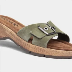 Rohde Womens Olive Suede Mule Sandal -UK Shoe Sales Store 199453 2 L05.20221220000147