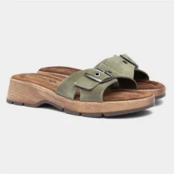 Rohde Womens Olive Suede Mule Sandal -UK Shoe Sales Store 199453 2 L06.20221220000147