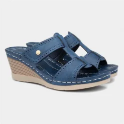 Cushion Walk Sabrina Womens Navy Wedge Mule Sandal 11 Cushion Walk Sabrina Womens Navy Wedge Mule Sandal -UK Shoe Sales Store 199467 2 L06.20230804000103
