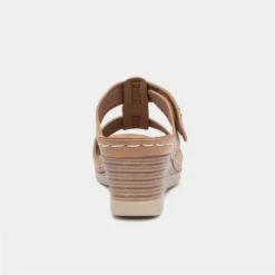 Cushion Walk Sabrina Womens Tan Wedge Mule Sandal 9 Cushion Walk Sabrina Womens Tan Wedge Mule Sandal -UK Shoe Sales Store 199468 2 L04.20220505000057