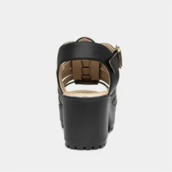 Sedai Ashley Womens Black Chunky Gladiator Sandals -UK Shoe Sales Store 199521 2 L04.20230704000115