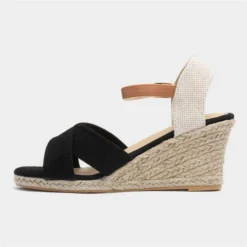 Dunlop Natalie Womens Black Wedge Sandal 8 Dunlop Natalie Womens Black Wedge Sandal -UK Shoe Sales Store 199539 2 L03.20230613000224