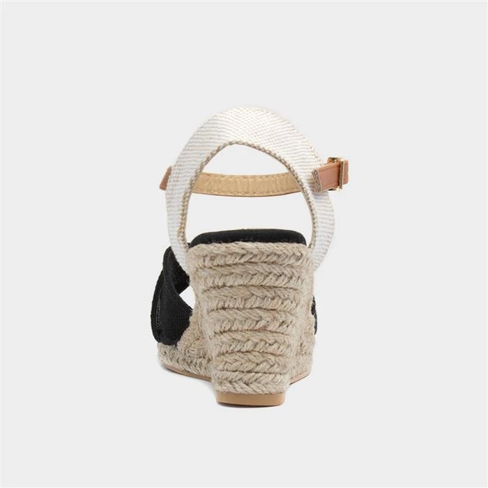 Dunlop Natalie Womens Black Wedge Sandal 5 Dunlop Natalie Womens Black Wedge Sandal - Image 3