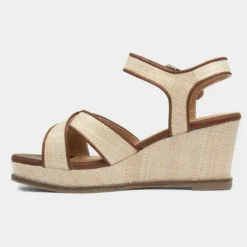 SJ Zuka Womens Tan Wedge Sandal -UK Shoe Sales Store 199549 2 L03.20230624000421