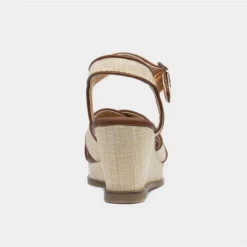 SJ Zuka Womens Tan Wedge Sandal -UK Shoe Sales Store 199549 2 L04.20230624000421