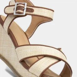 SJ Zuka Womens Tan Wedge Sandal -UK Shoe Sales Store 199549 2 L05.20230624000421