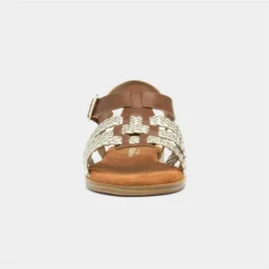 SJ Adria Womens Tan Strappy Sandal