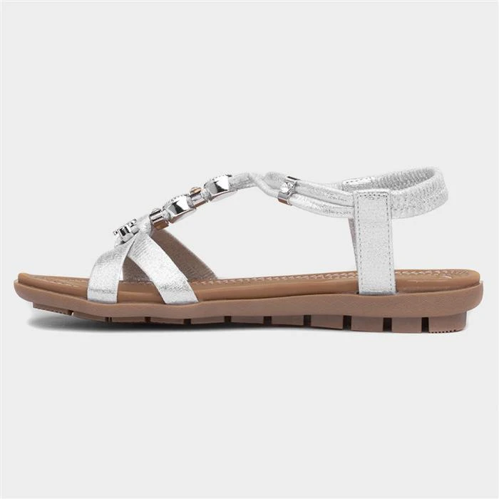 Lotus Rennes Womens Silver Shimmer Sandal 4 Lotus Rennes Womens Silver Shimmer Sandal - Image 2