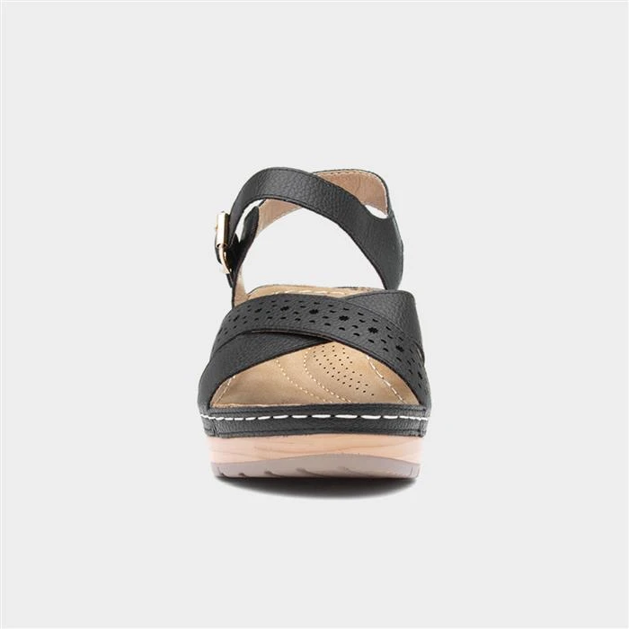 Topway Womens Black Wedge Sandals 3 Topway Womens Black Wedge Sandals