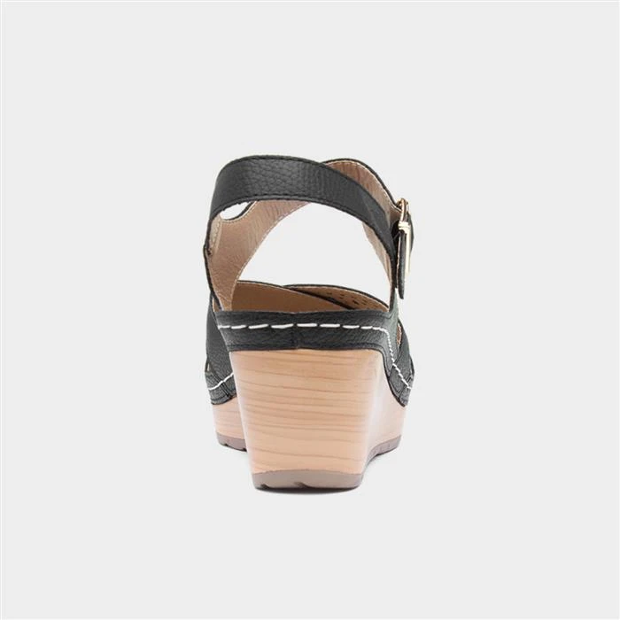 Topway Womens Black Wedge Sandals 5 Topway Womens Black Wedge Sandals - Image 3