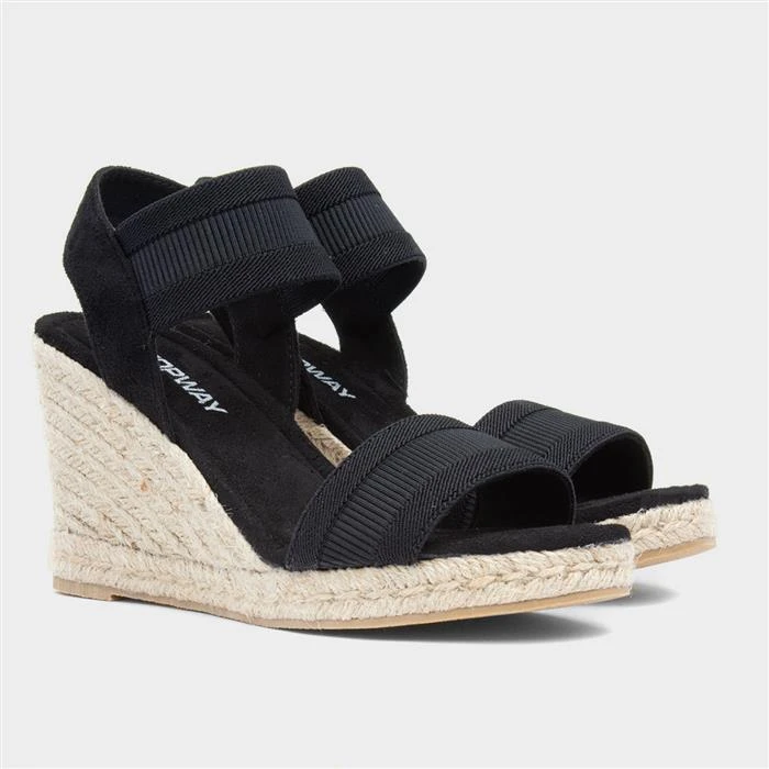 Topway Womens Black Wedge Sandal 7 Topway Womens Black Wedge Sandal - Image 5